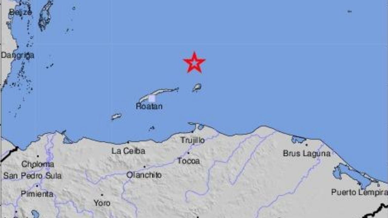 Nuevo sismo de 4.5 grados sacude el norte de Guanaja, Islas de la Bahía