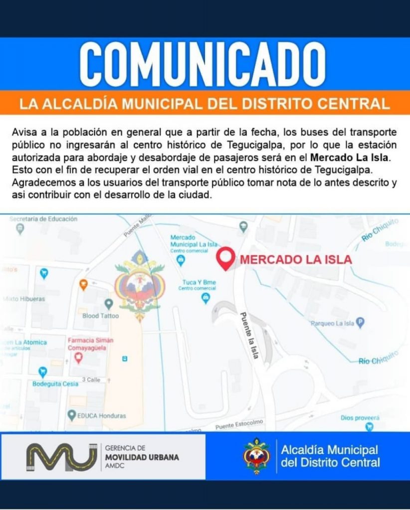 Comunicado Alcaldia Municipal.
