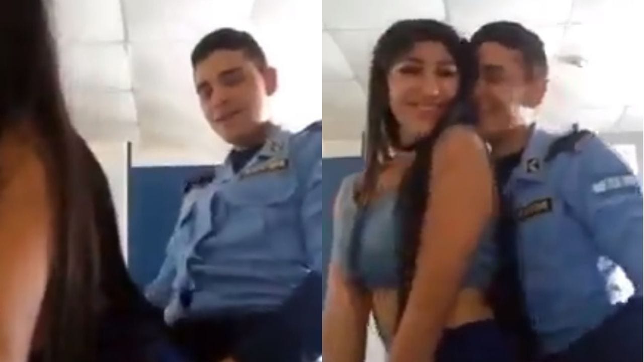 Baja deshonrosa aplicarían a  policía hondureño por baile sensual al ritmo de Anuel AA