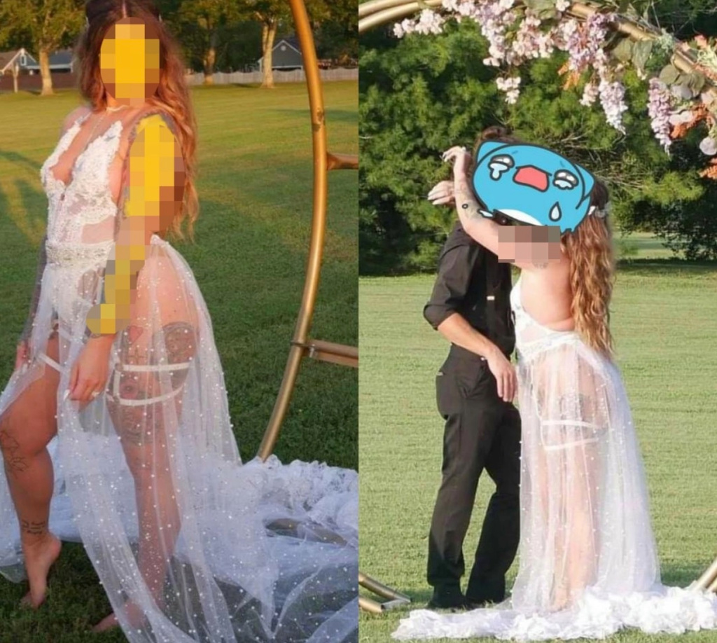 Novia presume su vestido