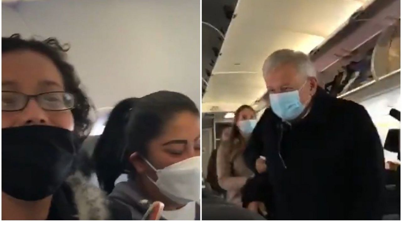 ‘Presidente, lo queremos’, así fue recibido el mandatario de México en un vuelo comercial, el video es viral