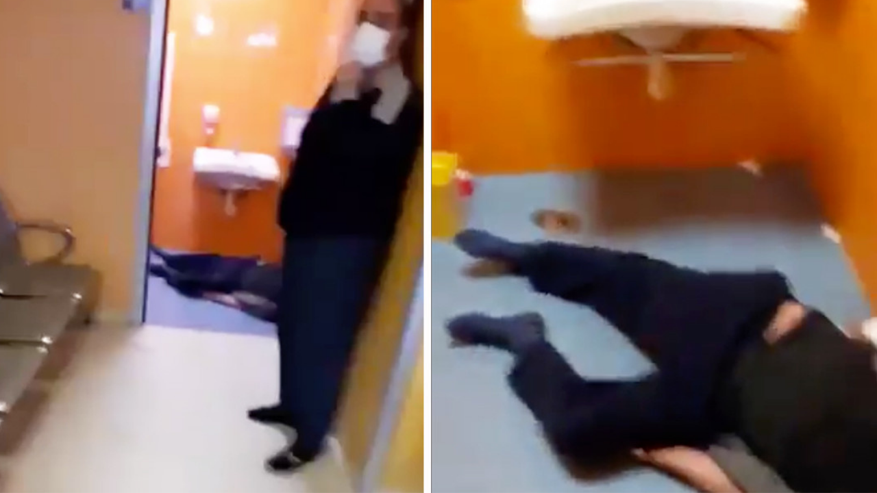 Conmoción en Italia por el video de un anciano muerto de covid-19 en el baño de un hospital