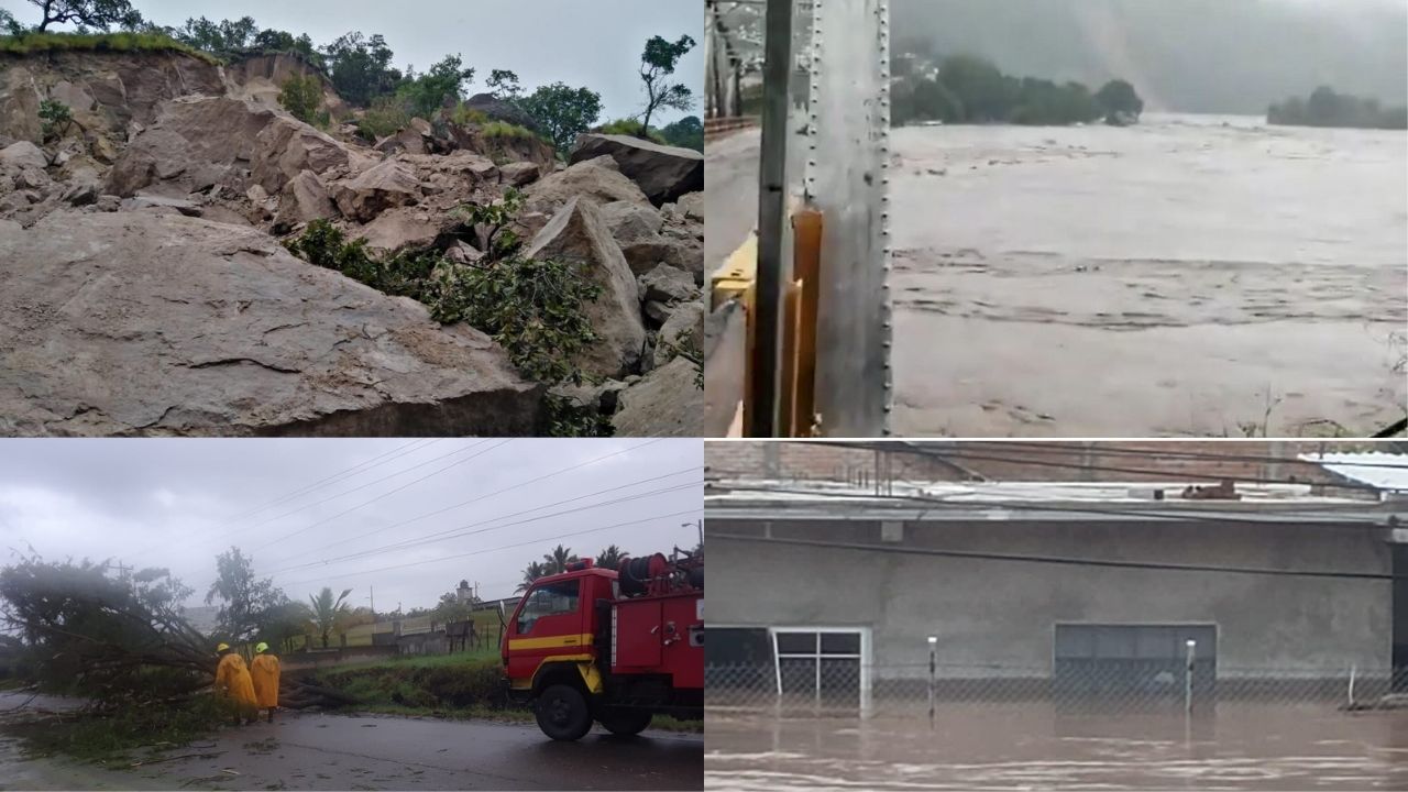 Fotos y vídeos que reflejan el despiadado paso de Eta por Honduras: desbordamiento de ríos, caída de puentes y carreteras incomunicadas