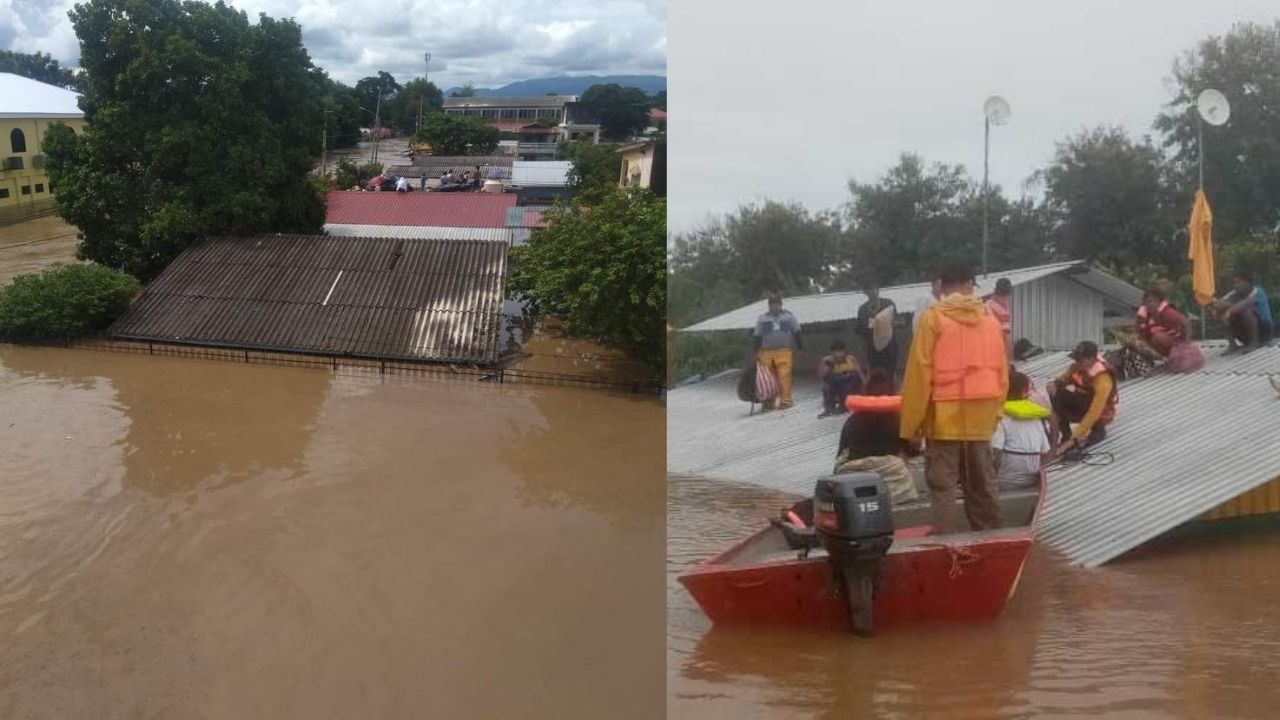Casas bajo el agua y más de 360 mil personas afectadas por la depresión tropical Eta en Honduras