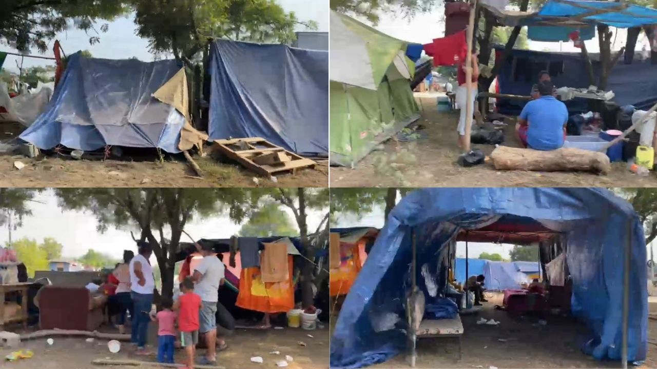 Afectados por Eta construyen casas con plástico en la calle de La Lima y ahora temen por sus vidas ante llegada de Iota