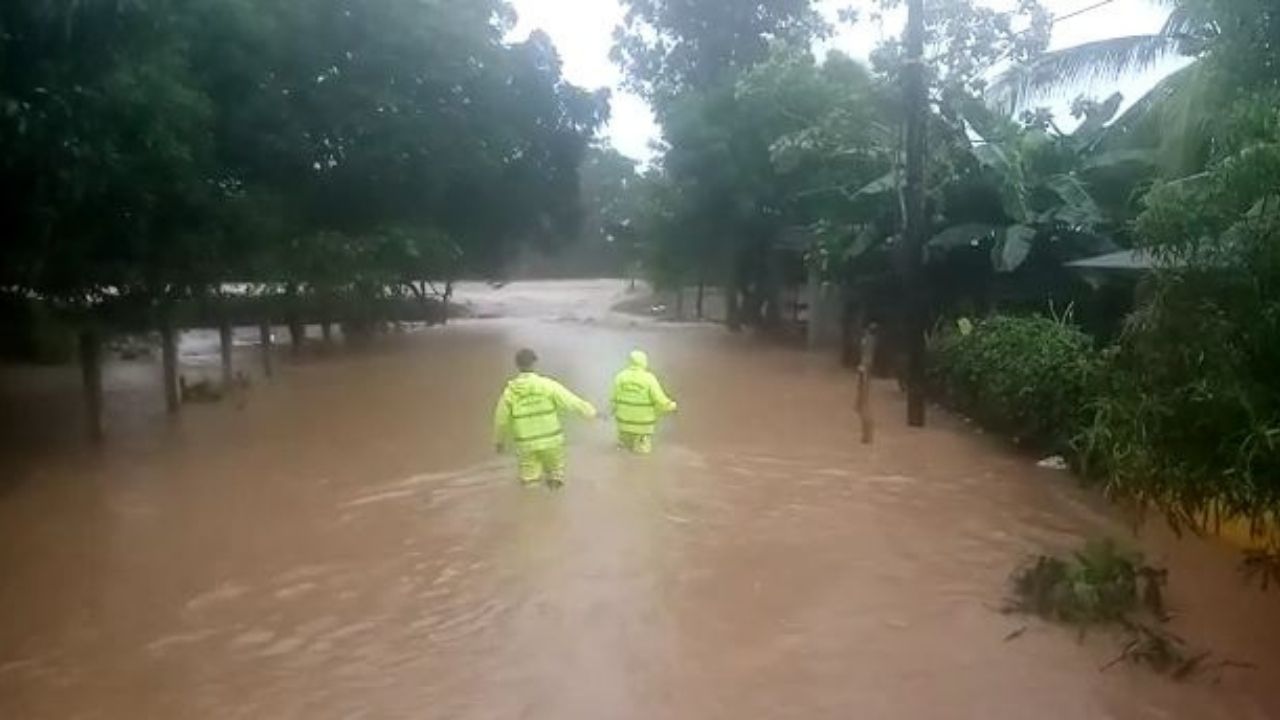 Se desborda el río Tocoa y provoca inundaciones en varios sectores, aquí el vídeo