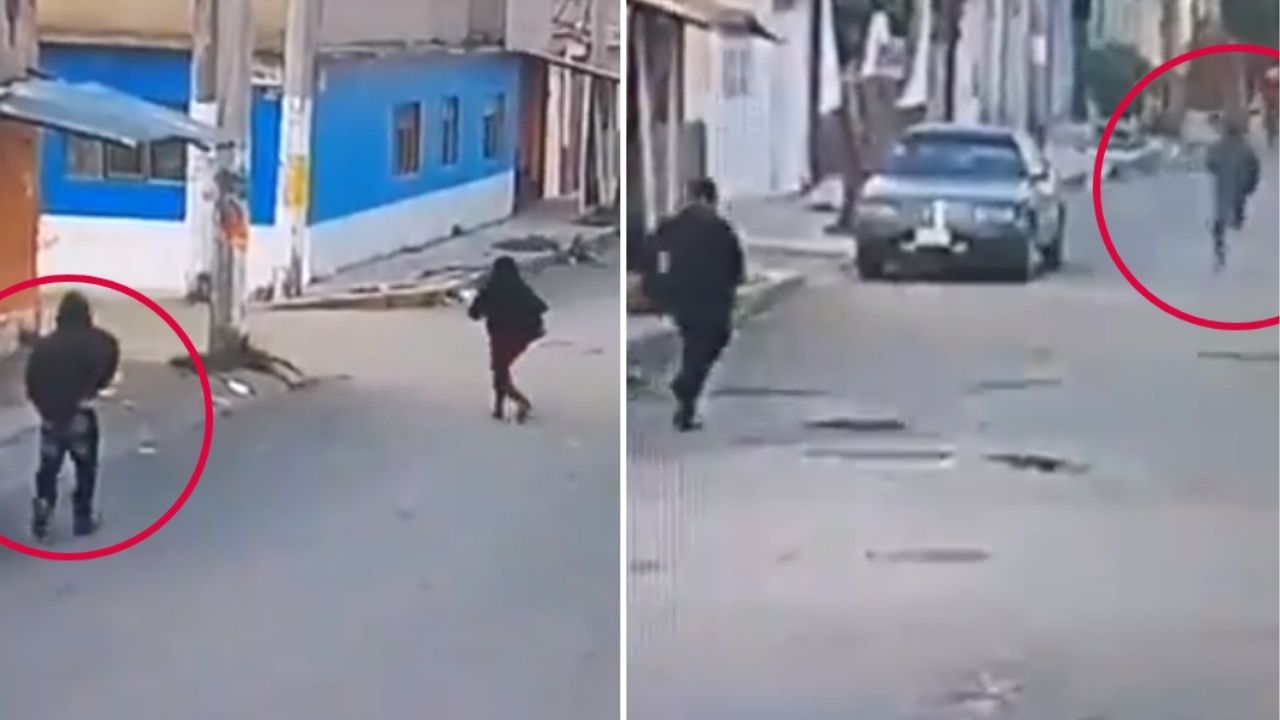 Vídeo muestra cómo una mujer huyó de un asaltante en México