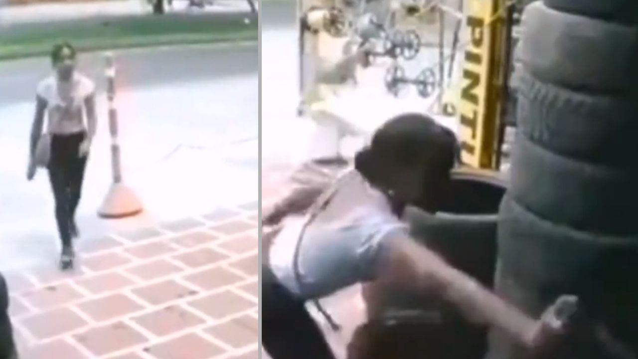 Una mujer roció gas pimienta a su acosador, su reacción es viral