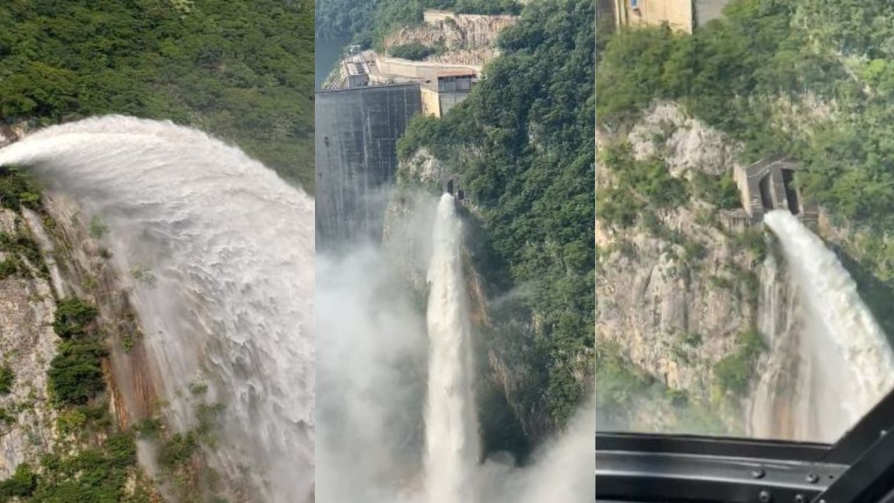 Comienzan las descargas controladas en la represa El Cajón, aquí los videos