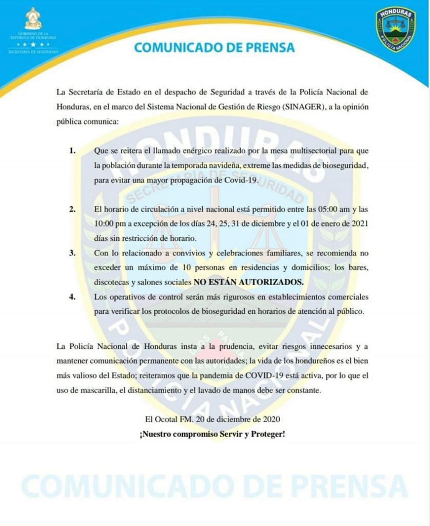 Comunicado oficial 