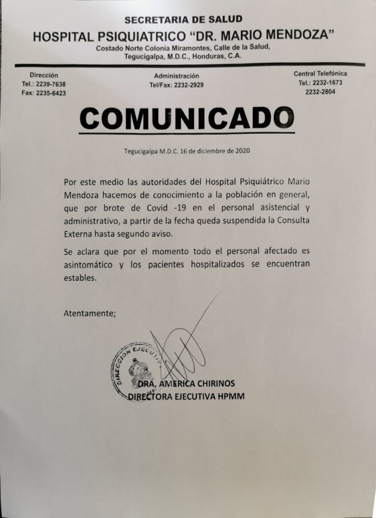 Comunicado oficial