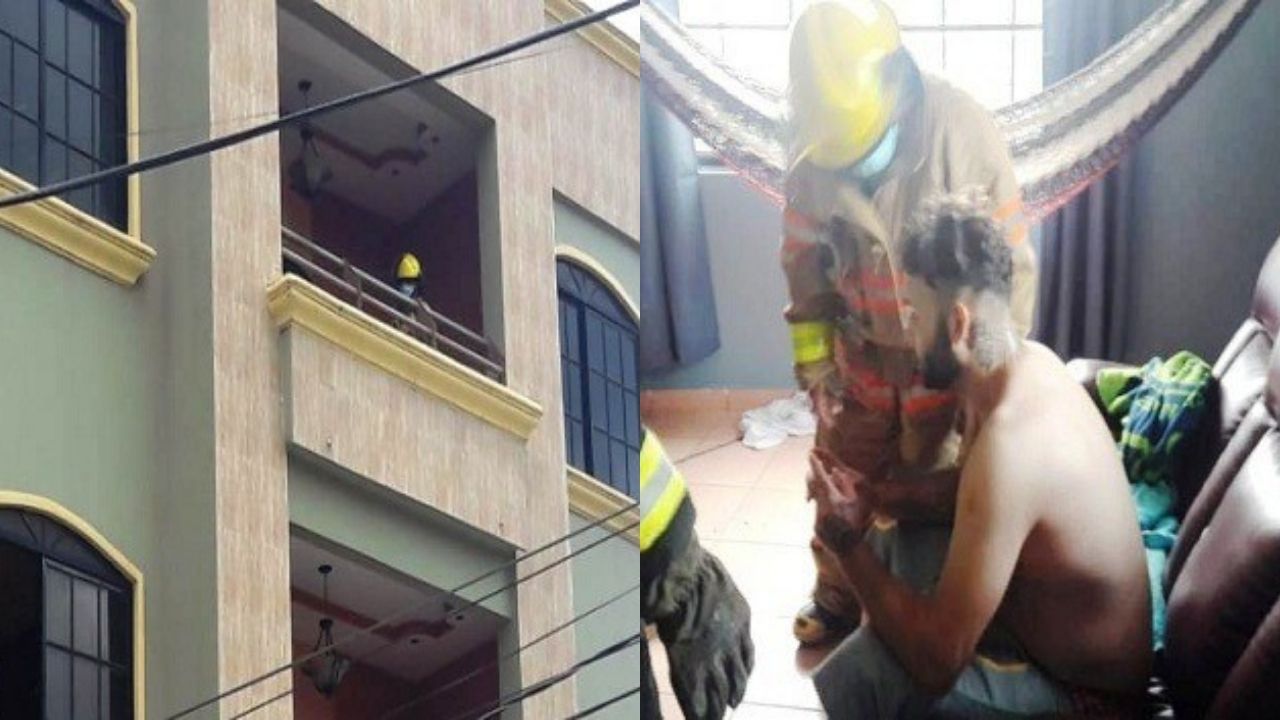 Hondureño intentó lanzarse desde el tercer piso de un edificio en El Progreso