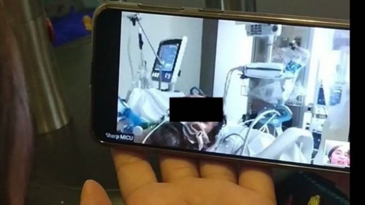 'Papi levántate': niña clama a su padre que despierte, pero está intubado a causa del covid