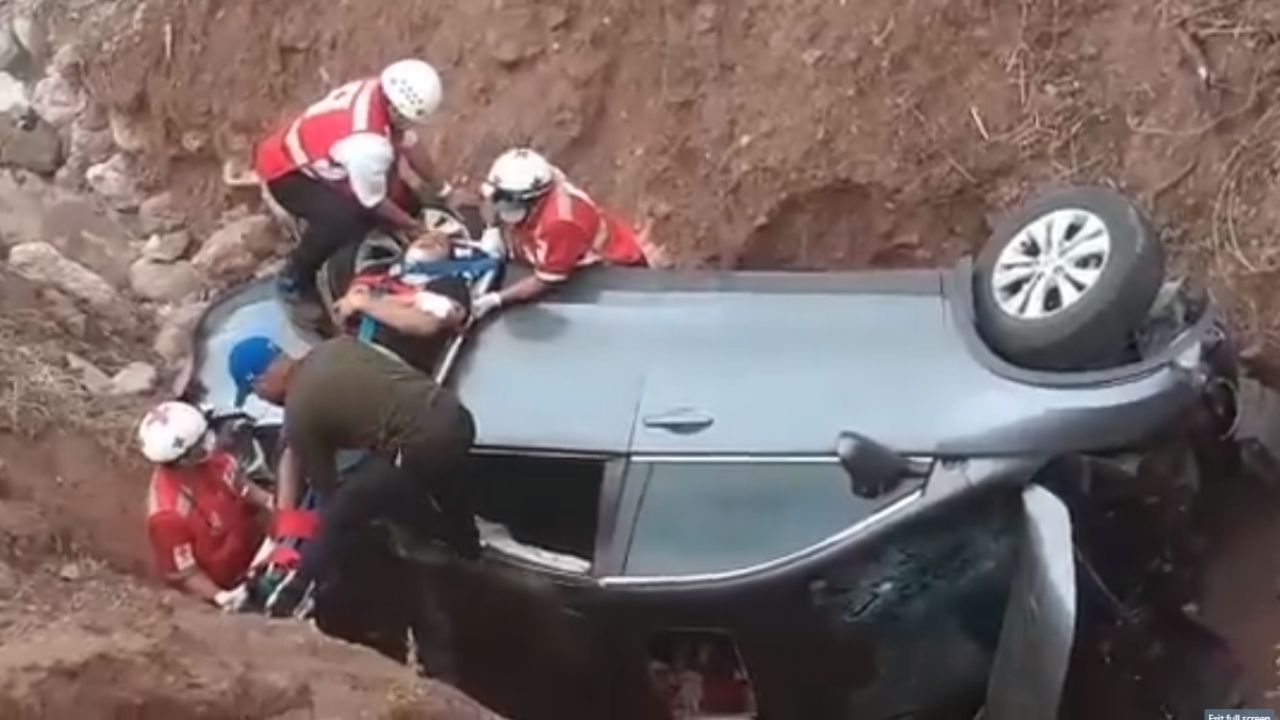 Cuatro personas lesionadas deja accidente de tránsito en la carretera hacía Santa Lucía
