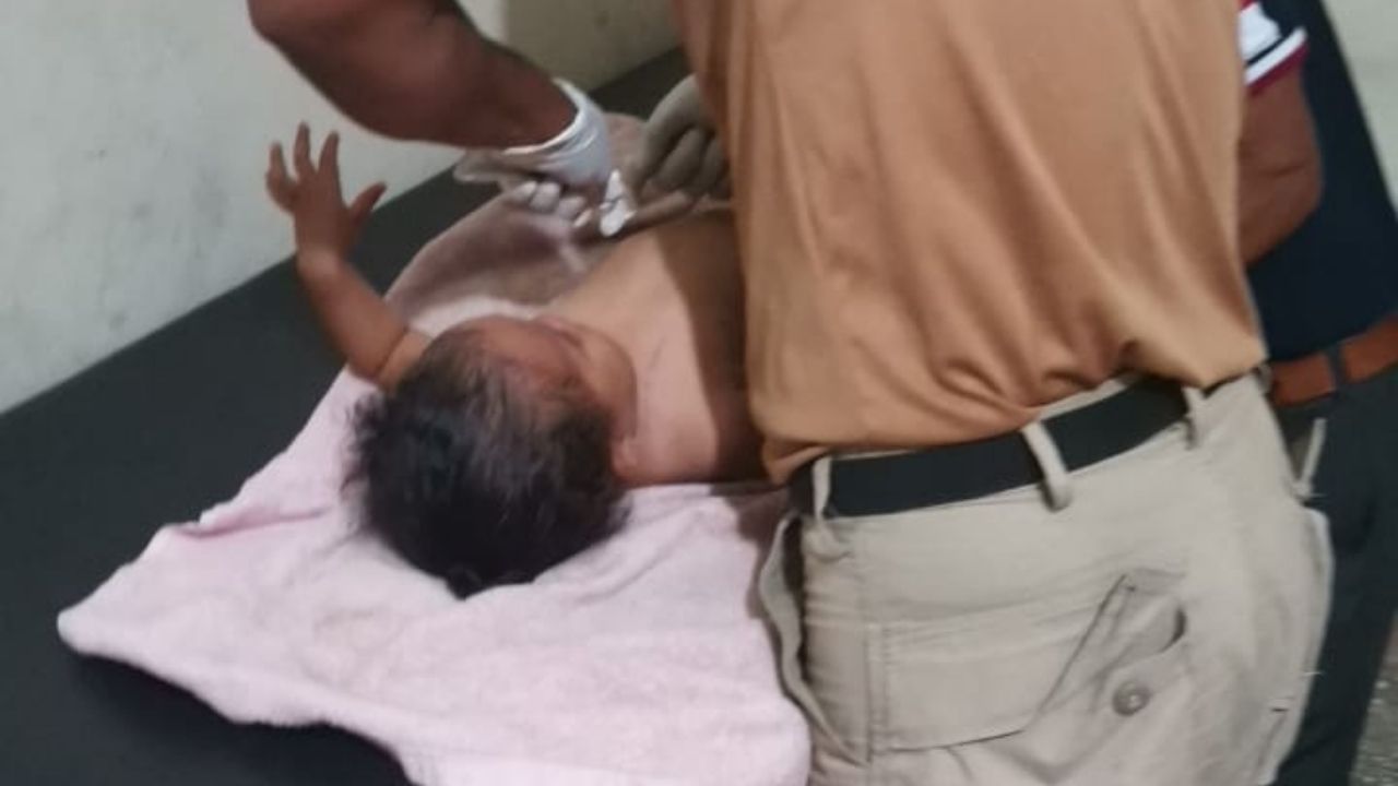 Niña de dos años resultó con quemaduras en su cuerpo tras manipular una luz de bengala en Talanga