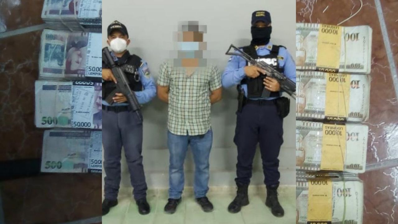 Hondureño es capturado con dos millones de lempiras en La Paz, Honduras