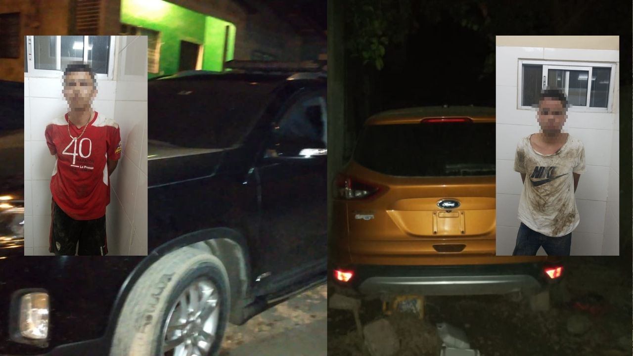 Capturan a dos supuestos ladrones en poder de tres vehículos con reporte de robo en San Pedro Sula