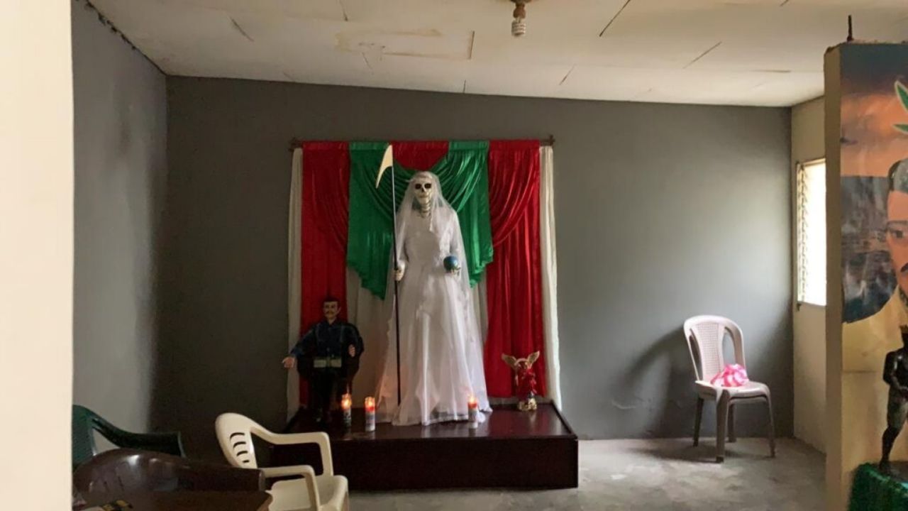 Hallan altares de muerte y la figura de Jesús Malverde, 'el Santo de los narcos' en operativo ejecutado en San Pedro Sula