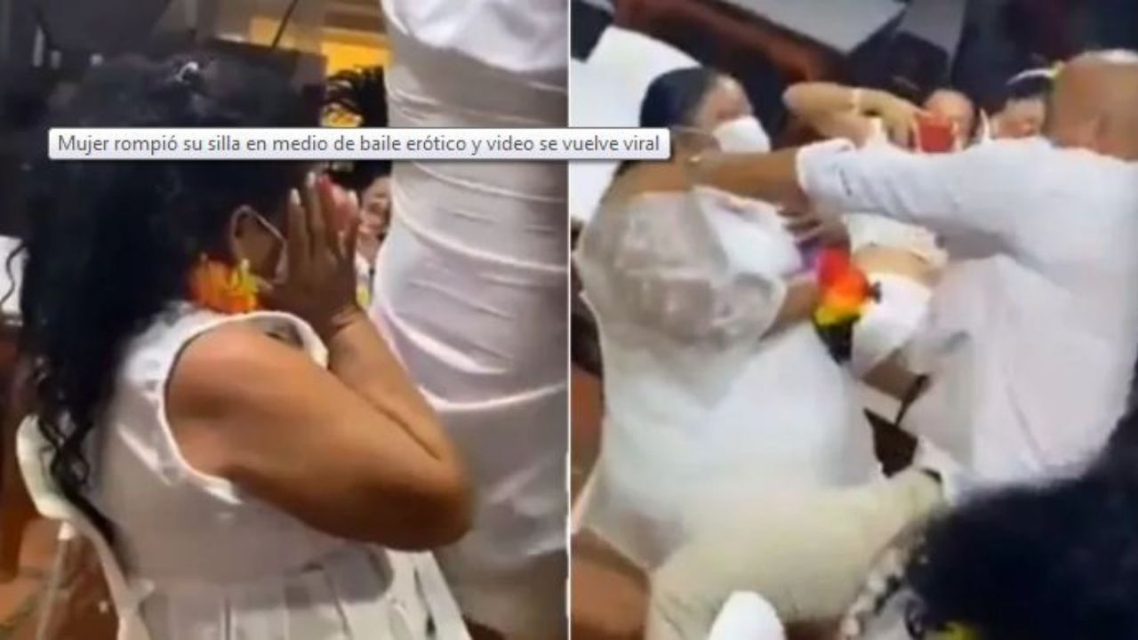 Video: ¿Baile érotico peligroso? Mujer se vuelve viral tras caerse ‘de la emoción’ en una fiesta