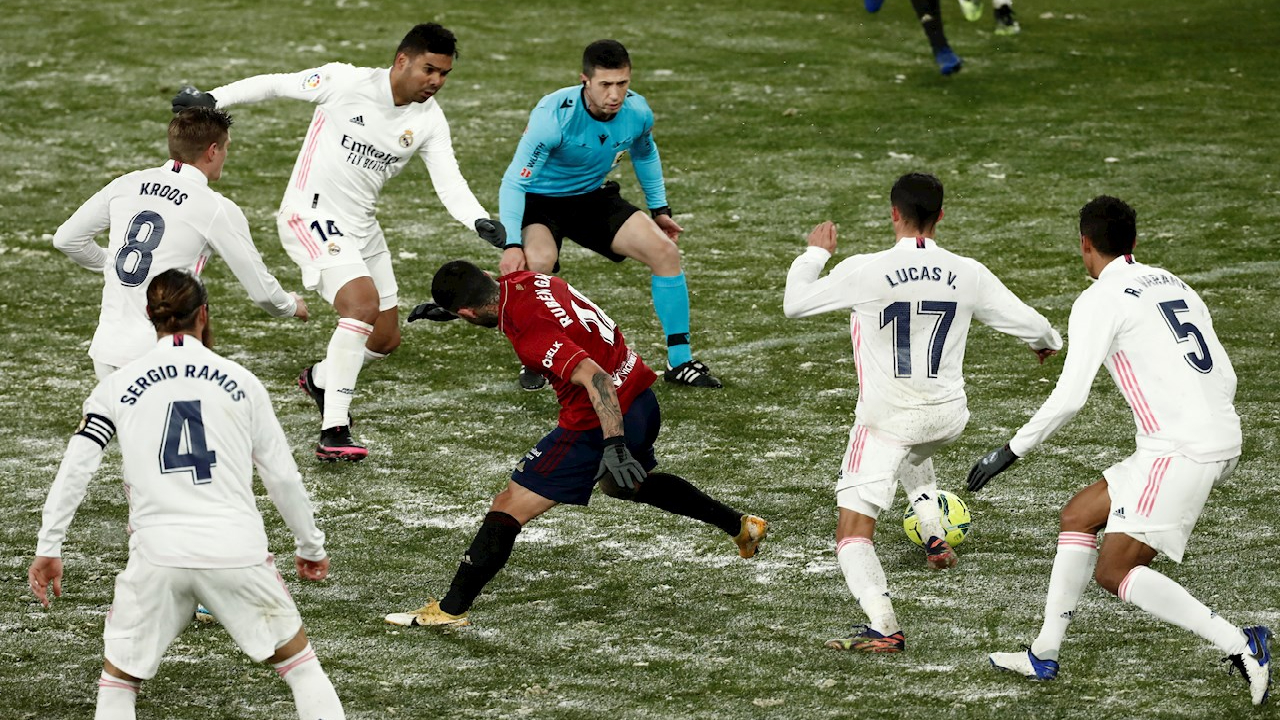 Osasuna y el frío congelaron al Real Madrid