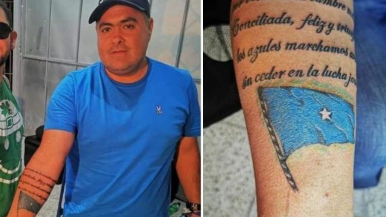 Capitalino se tatuó en su brazo la bandera del Partido Nacional y reveló la razón
