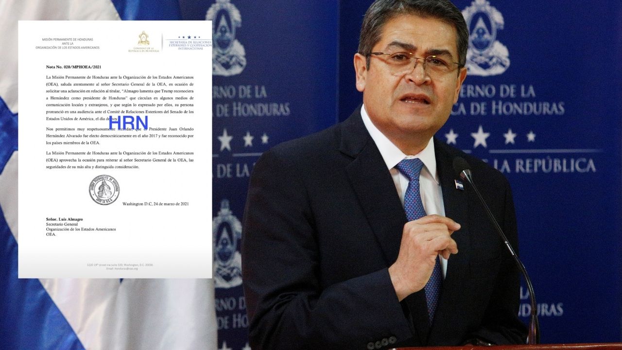 Gobierno hondureño reclama ante la OEA por supuesta declaración de Almagro lamentando que Trump reconociera a Hernández como presidente