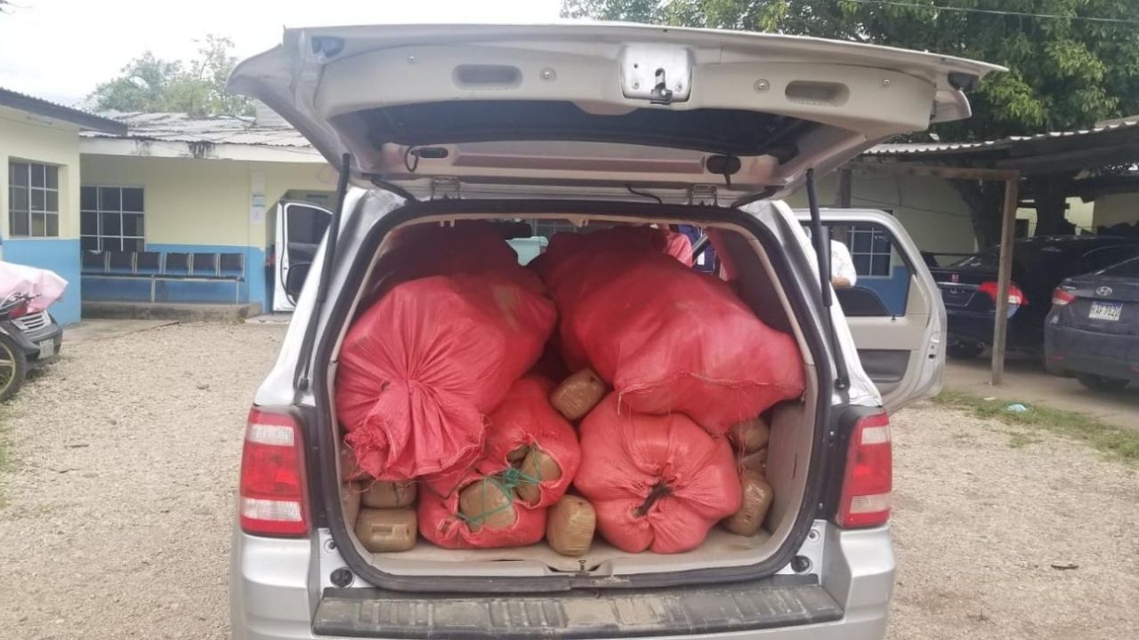 Joven es capturado con mil libras de supuesta marihuana distribuidas en varios sacos en el  interior de su vehículo