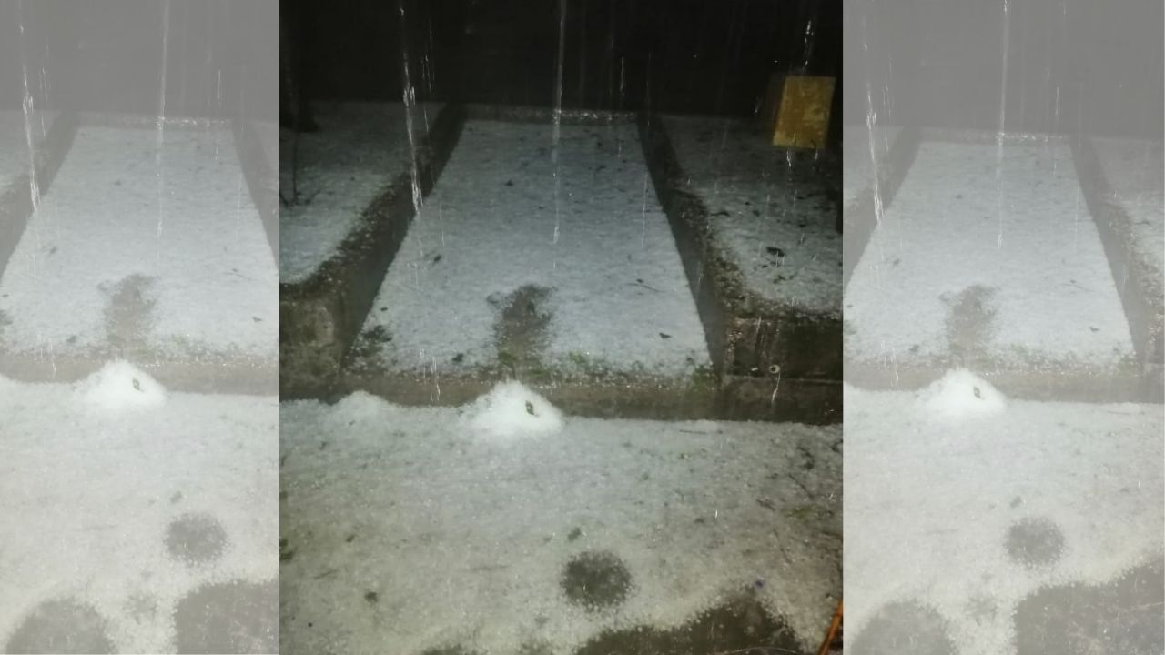 Inusual lluvia de granizo inundó de hielo las calles de San Pedro de Tutule, La Paz, mira las fotos y vídeos