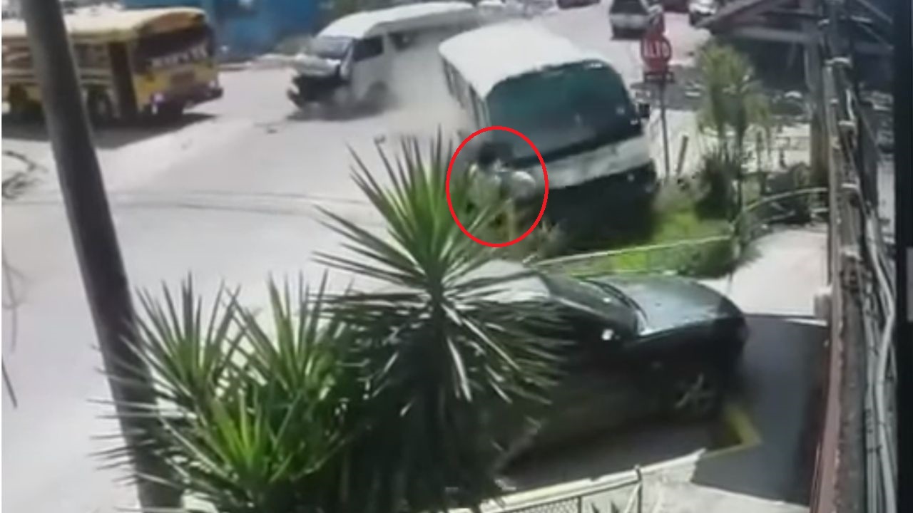 Hondureña se salva de morir arrollada por un rapidito en San Pedro Sula, todo quedó grabado