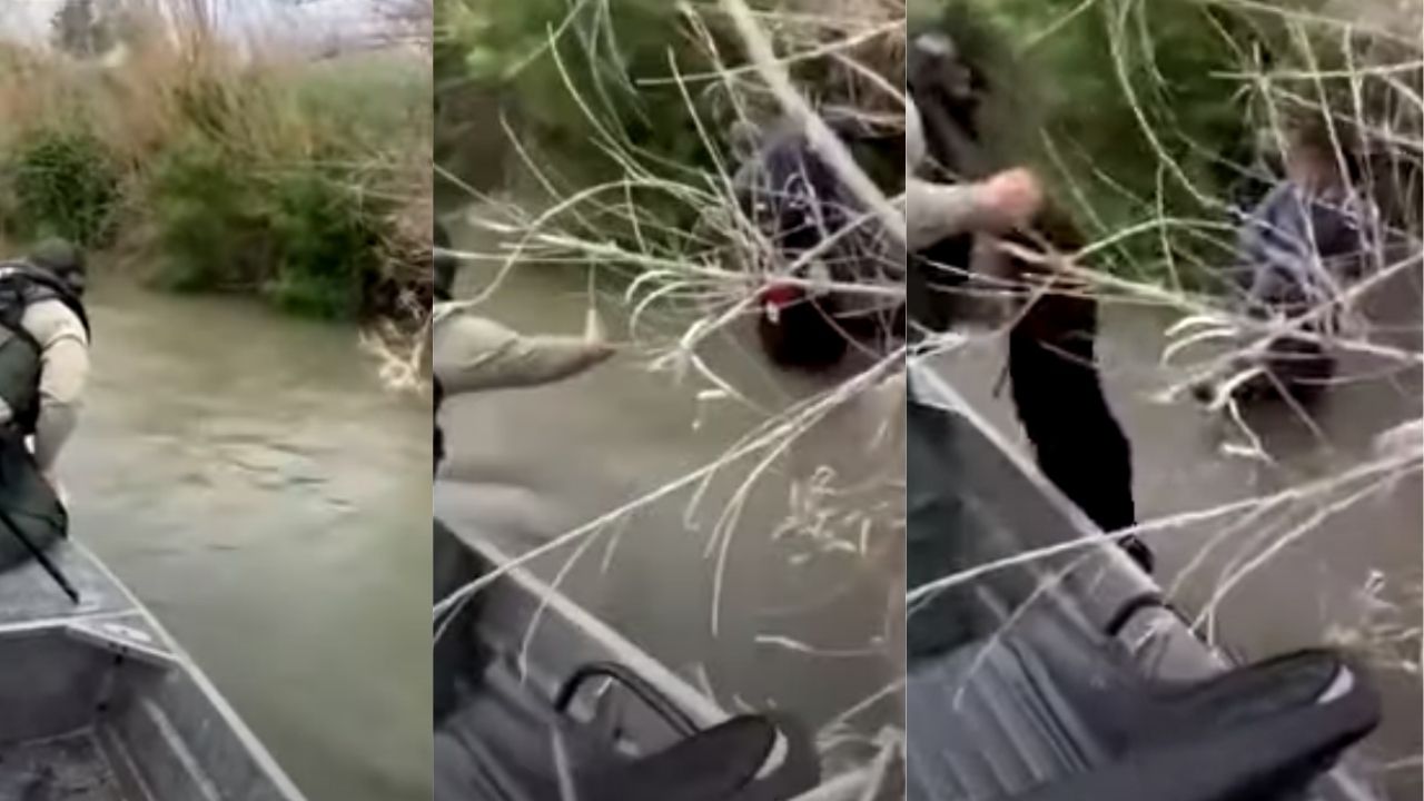 Captan angustioso rescate de dos niños hondureños de las aguas del Río Bravo, aquí el vídeo