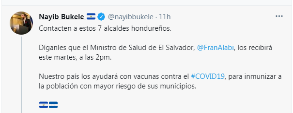 Honduras aclara si permitirá el ingreso de vacunas donadas por El Salvador