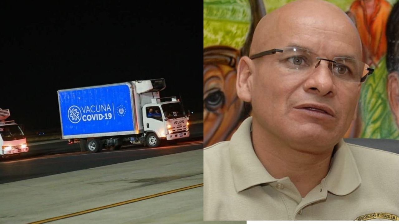 Alcalde de Cedros solicita a Seguridad custodiar los 14 camiones que traen las vacunas covid donadas por Bukele