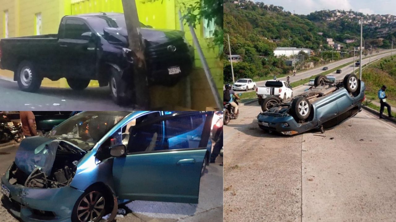 Un muerto y varios heridos en 4 accidentes viales en Tegucigalpa; una de las víctimas se conducía en estado de ebriedad