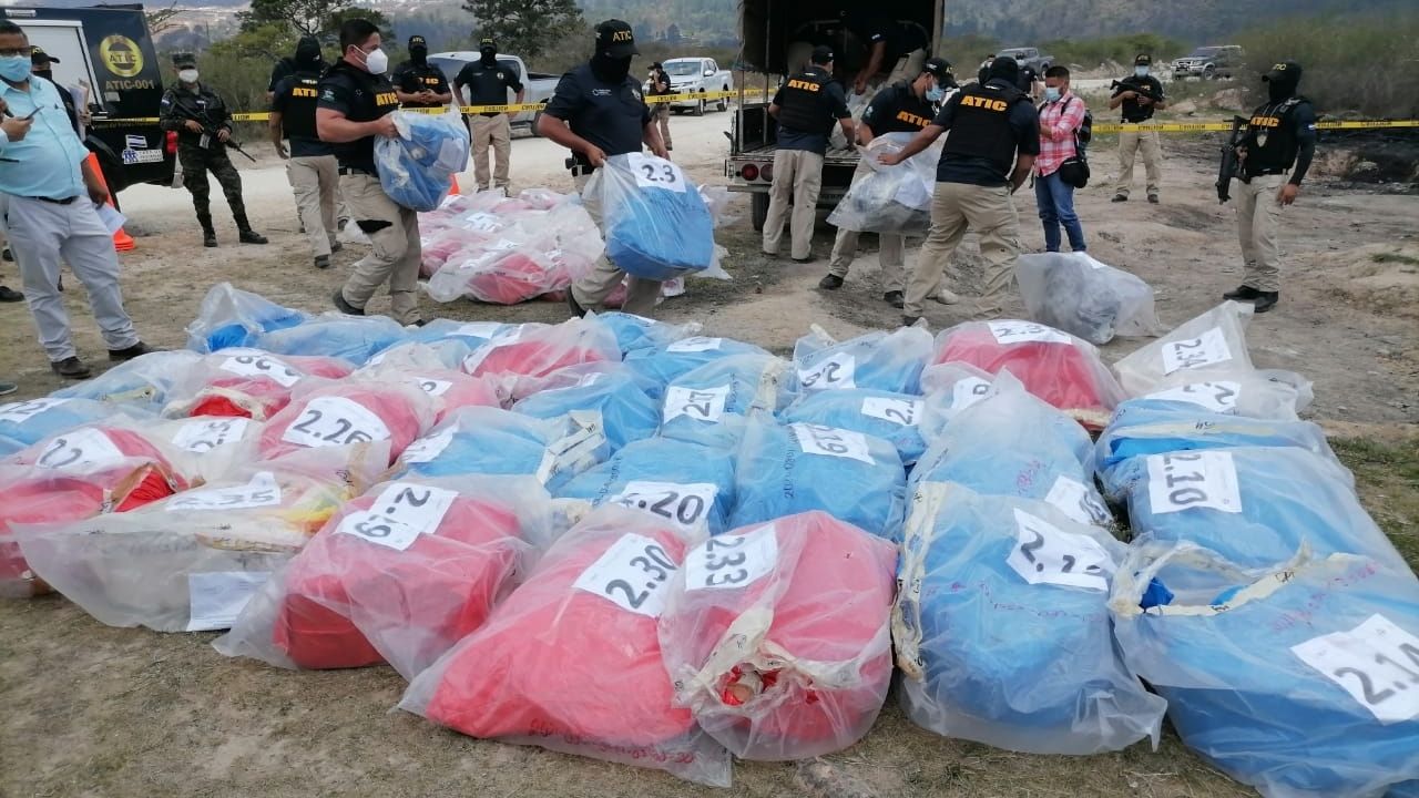 Honduras quema tres toneladas de cocaína valorada en más de 900 millones de lempiras