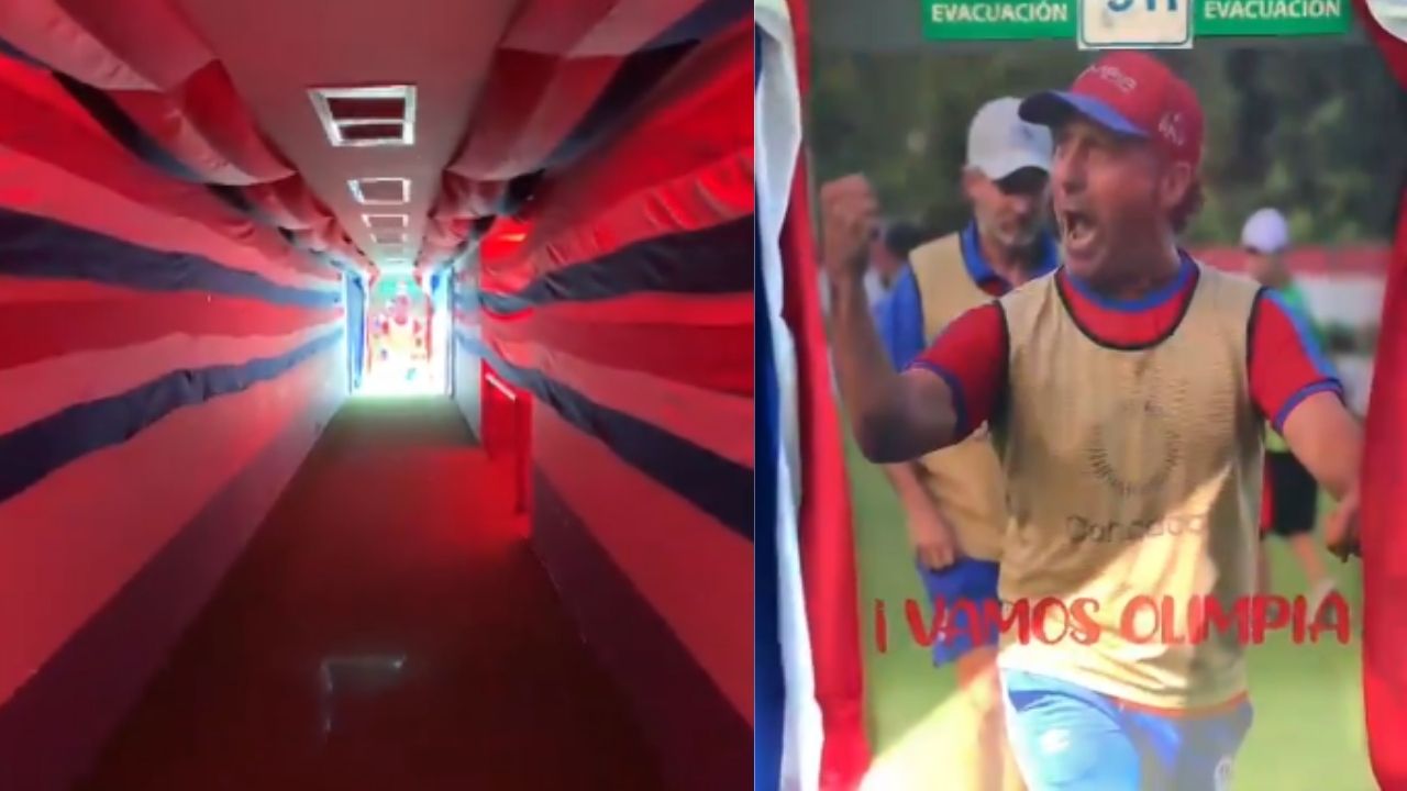 ¡Vídeo! El espectacular pasillo rumbo al camerino de Olimpia que motivó a los jugadores en la final