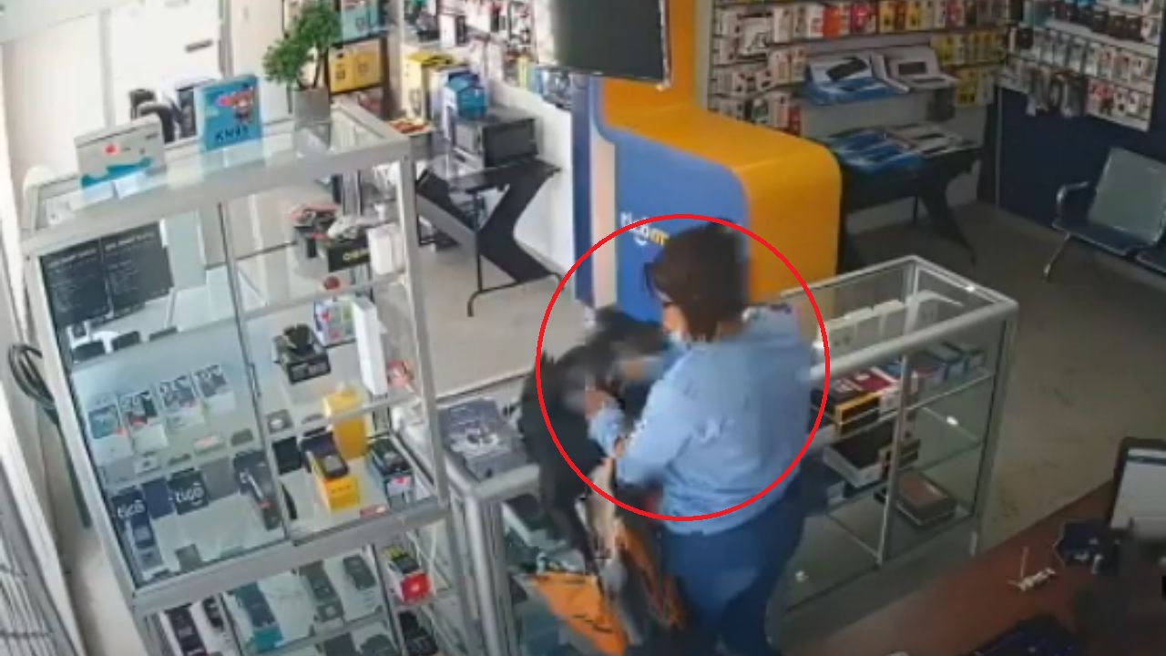 Asalto a una tienda de celulares en Santa Bárbara quedó grabado en vídeo, así fue como se llevaron todo