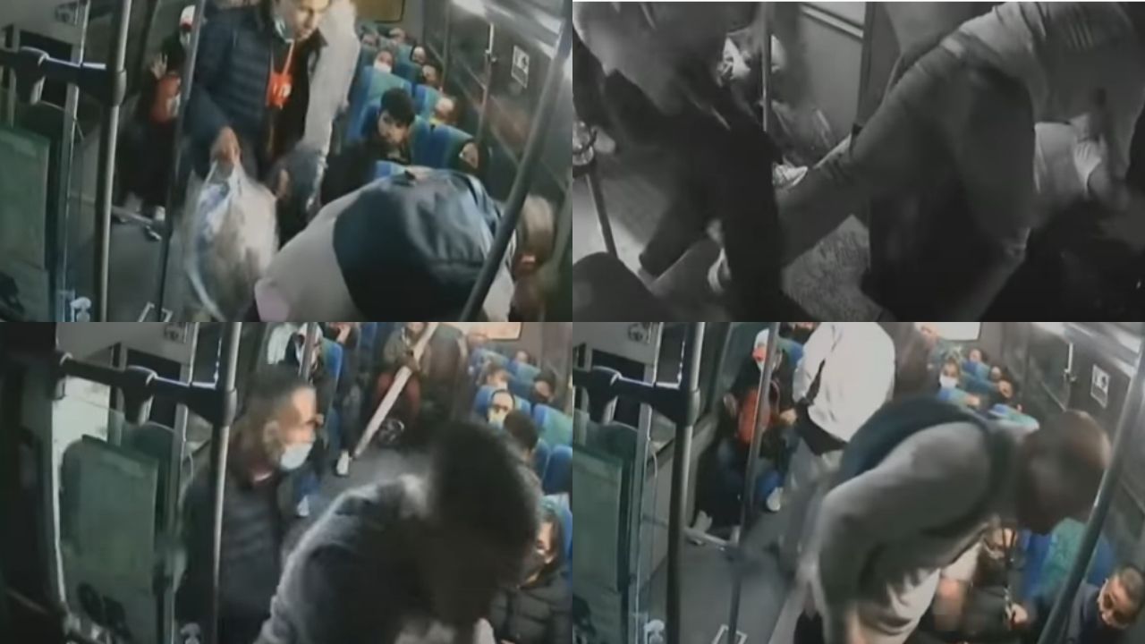 En 75 segundos, cinco ladrones despojan de sus pertenencias a los pasajeros de un bus, mira el video