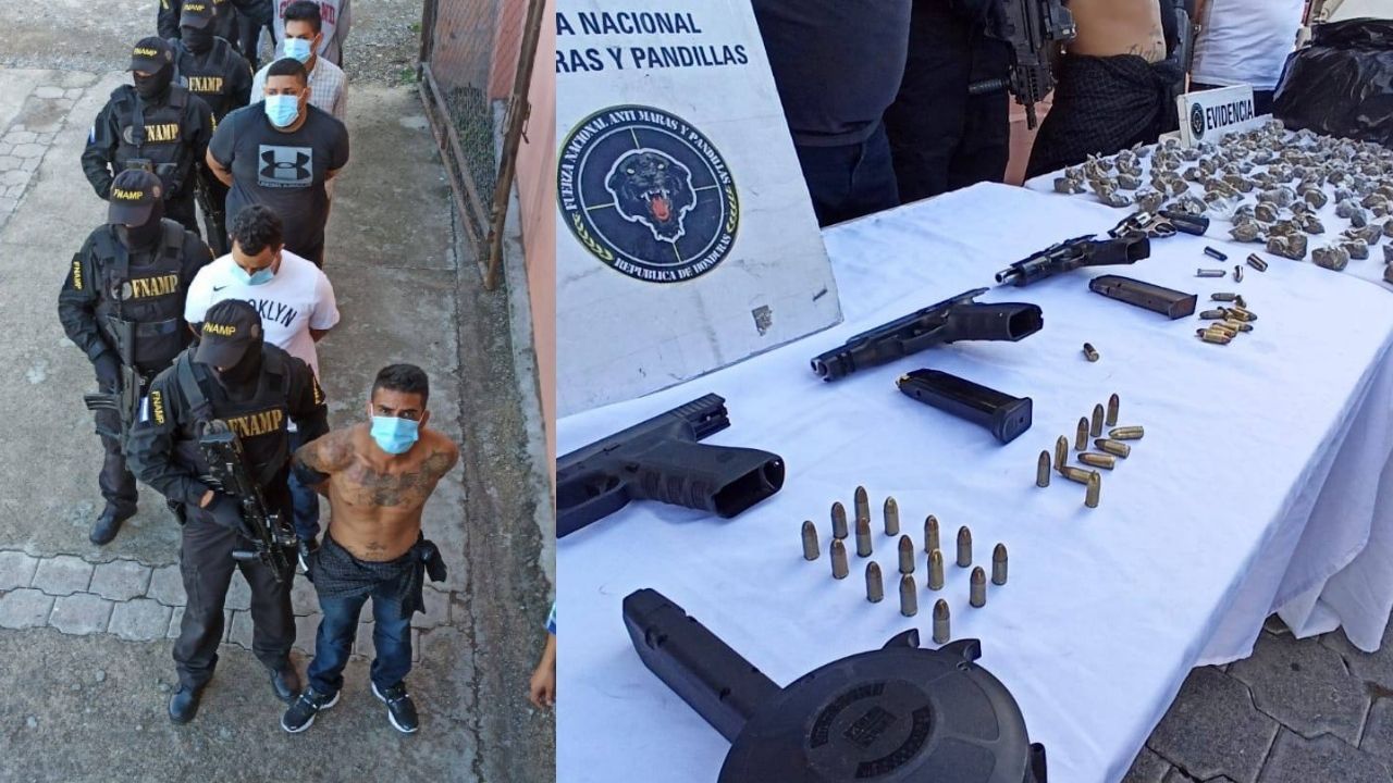 Capturan a integrantes de la Pandilla 18 y de la banda Los Berríos en la capital hondureña