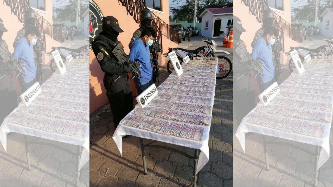 Capturan a supuesto integrante de la pandilla 18 en poder de medio millón de lempiras en la capital hondureña