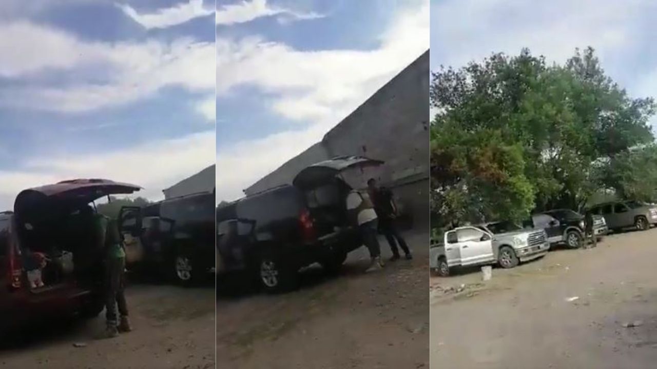 Narcos mexicanos se graban mientras roban camionetas a plena luz del día en Tamaulipas, este video ya es viral