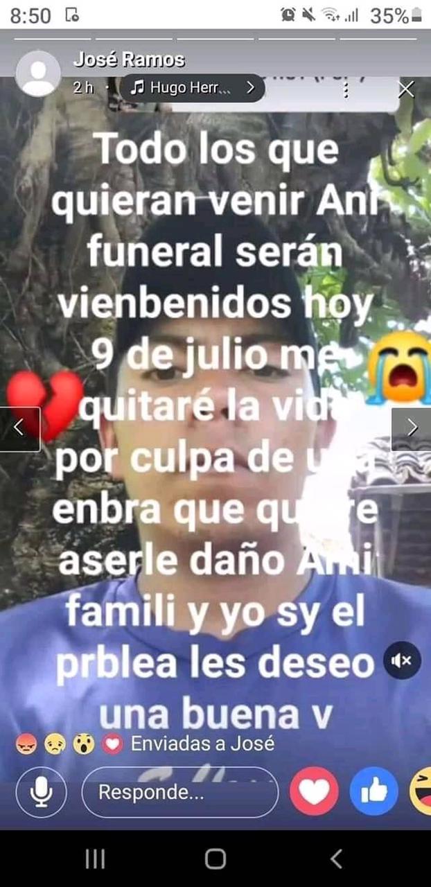 'Todos los que quieran venir a mi funeral, serán bienvenidos': el desgarrador mensaje de un joven hondureño antes de acabar con su vida