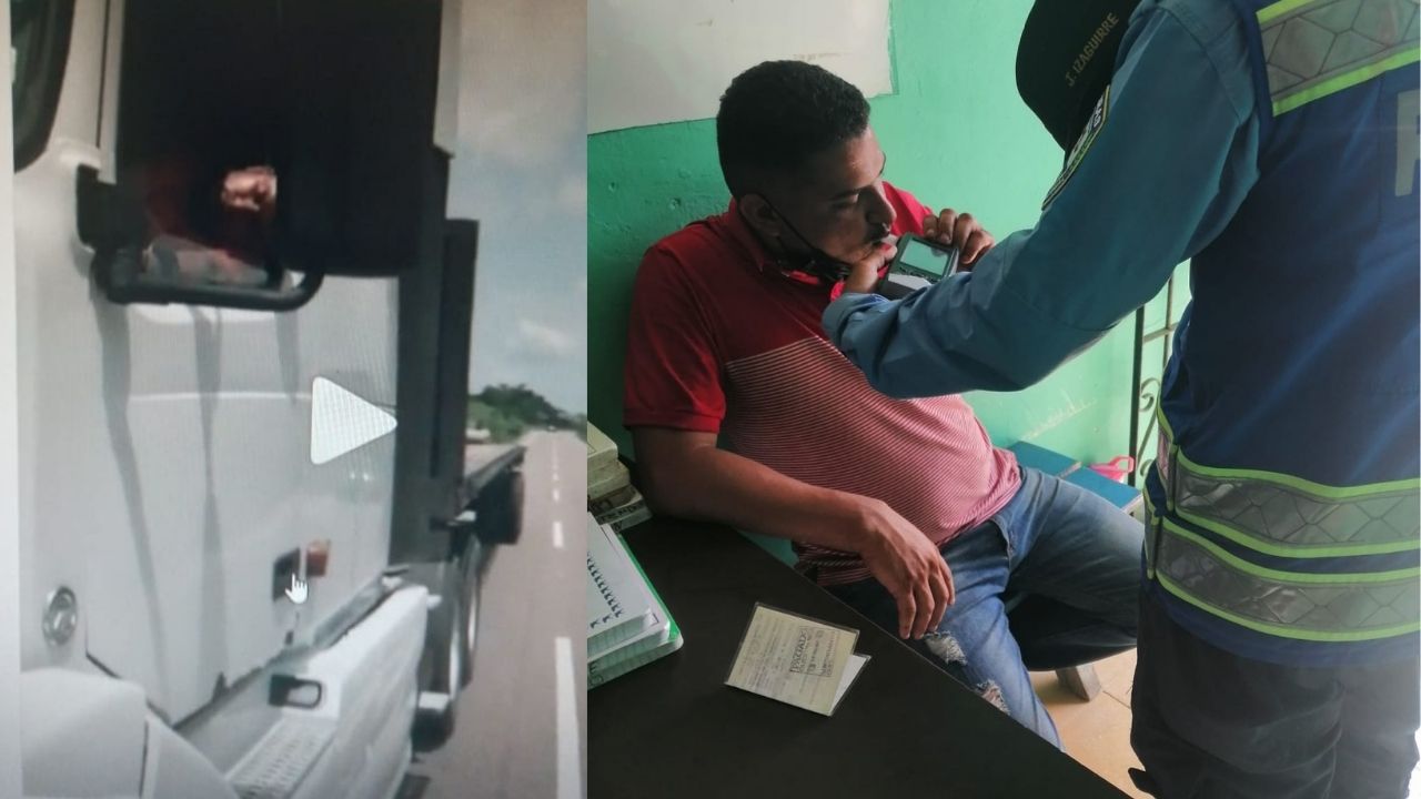 Conductor de rastra 'ebrio' se quedó dormido con todo y vehículo encendido a orilla de carretera CA-5