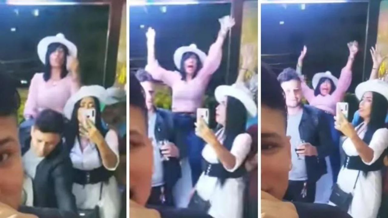 ¡Impactante! Mujer cae desde un segundo piso cuando estaba en plena fiesta y el vídeo ya es viral