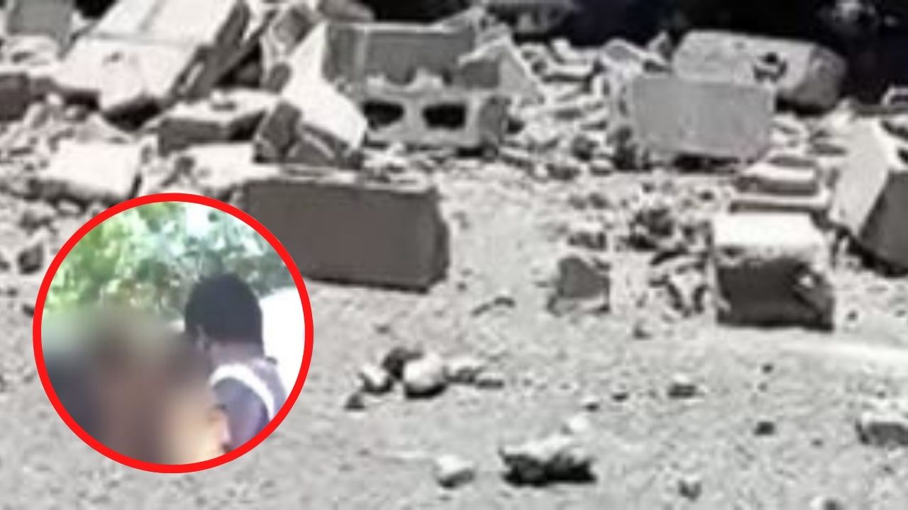 Hondureña casi muere aplastada por un muro de bloques que le cayó encima en su propia casa