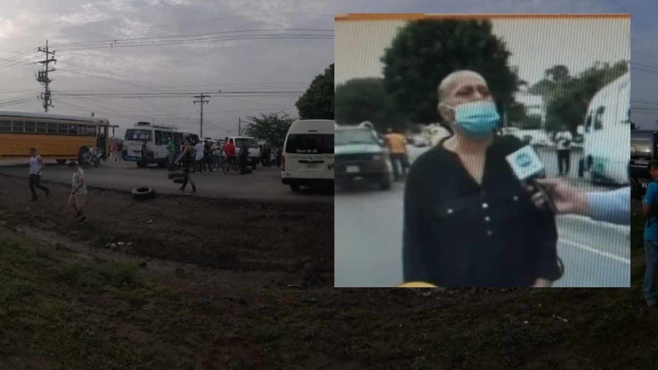 ‘Necesito enterrar a mi hijo, déjenme pasar’ la desgarradora petición de hondureña frente a bloqueo de calle por transportistas
