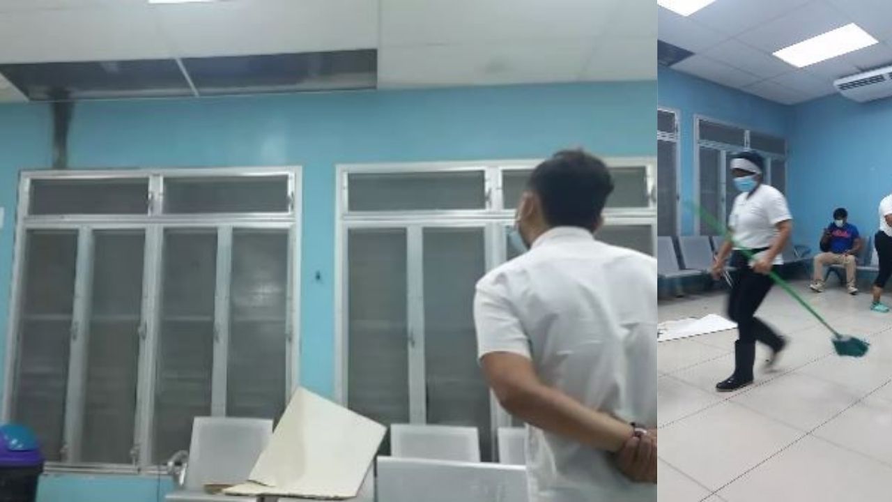 ¡Otra vez! Lluvias provocan colapso de techo en el Hospital General del Sur en Choluteca