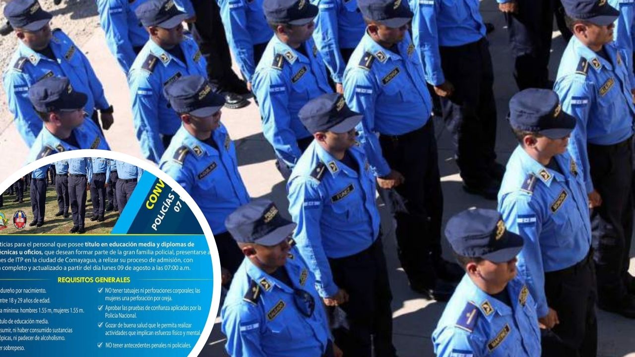 Policía Nacional convoca a hondureños que quieran formar parte de la institución: estos son los requisitos
