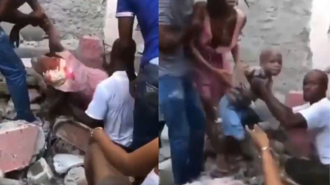 El dramático rescate de dos niños entre los escombros tras sismo en Haití