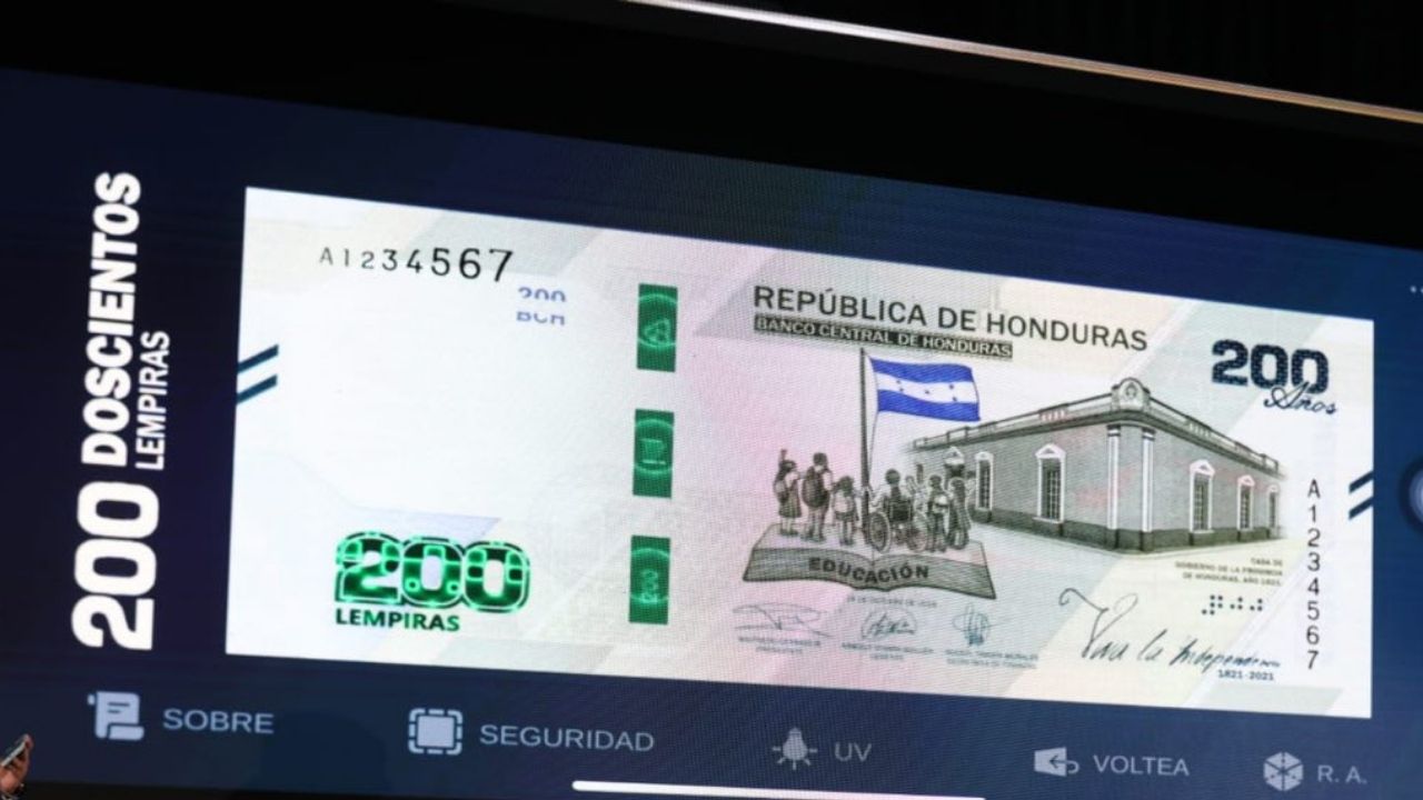 Lo que debes saber del billete de 200 lempiras que ya circula en Honduras