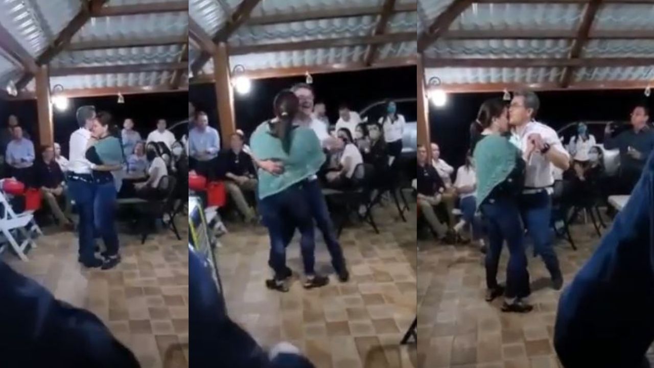 El romántico baile del presidente Hernández y su esposa en reunión nacionalista que ya es viral en redes